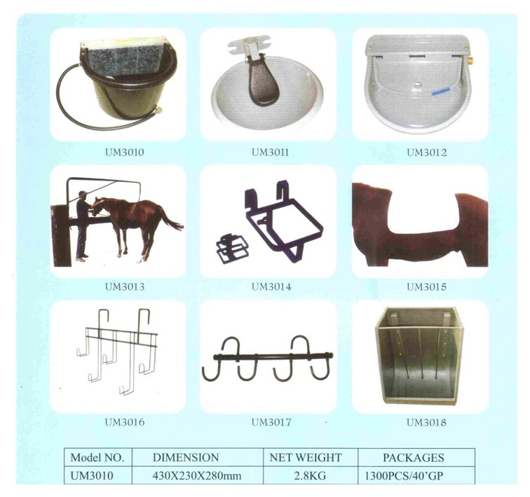 Horse feeders and stable accessories
