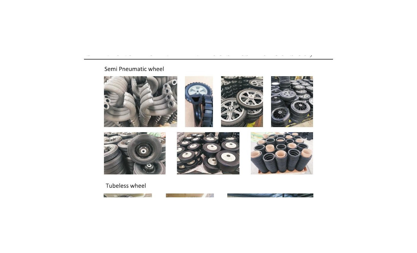 Semi pneumatic wheels