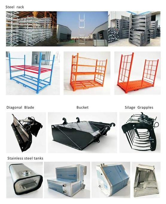 Steel racks and loader attachments