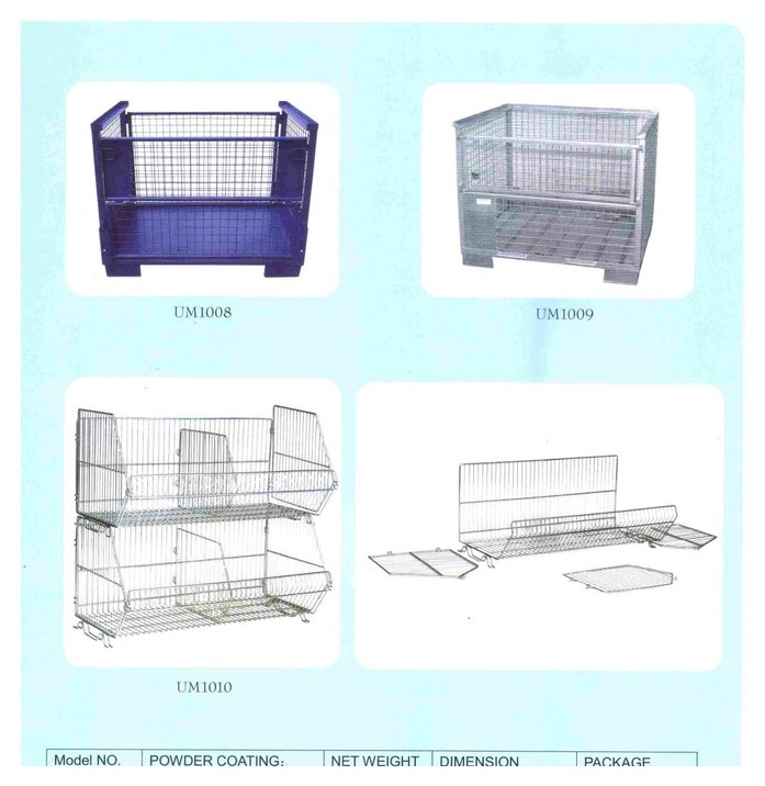 Wire mesh bins and baskets